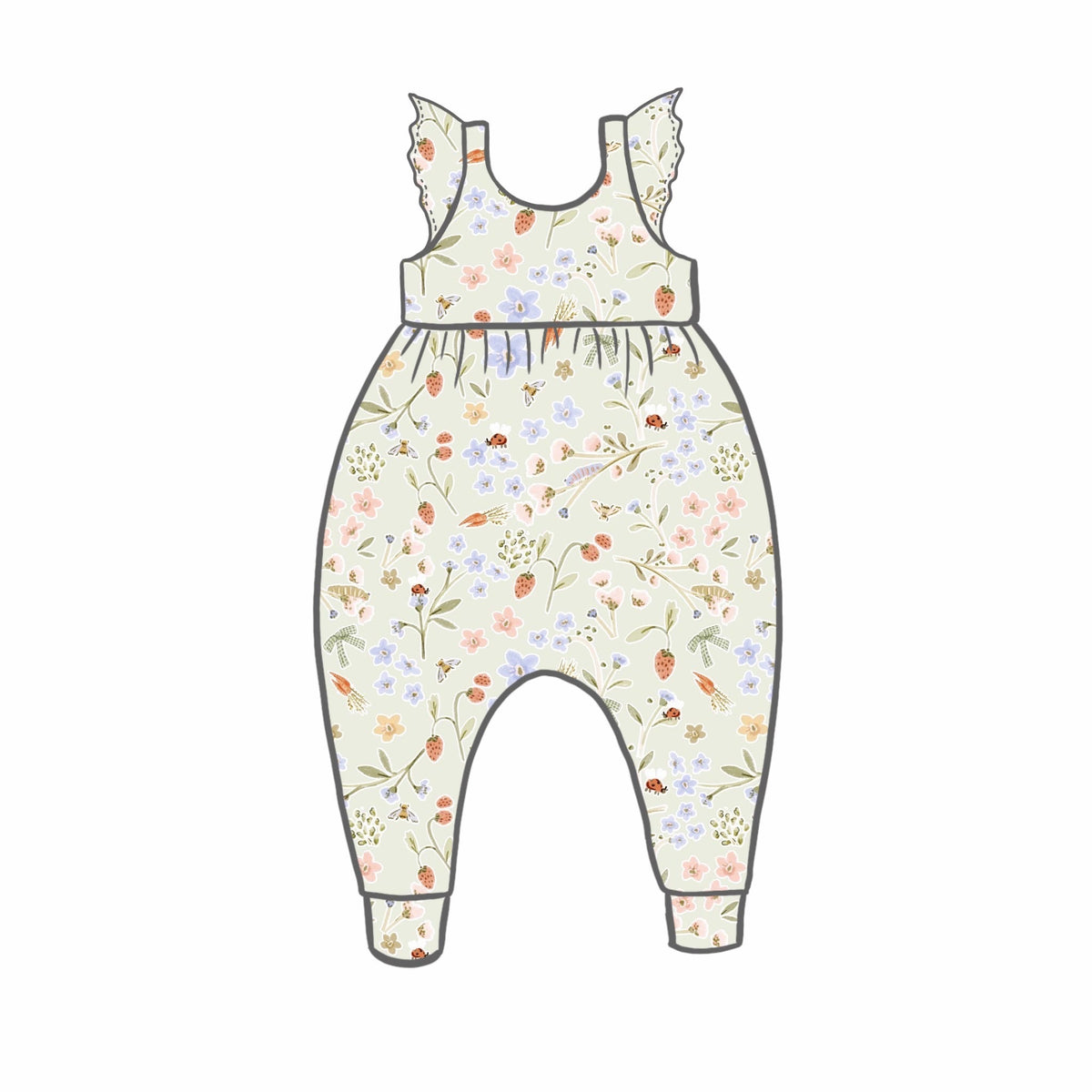 Minibeast Picnic Rompers