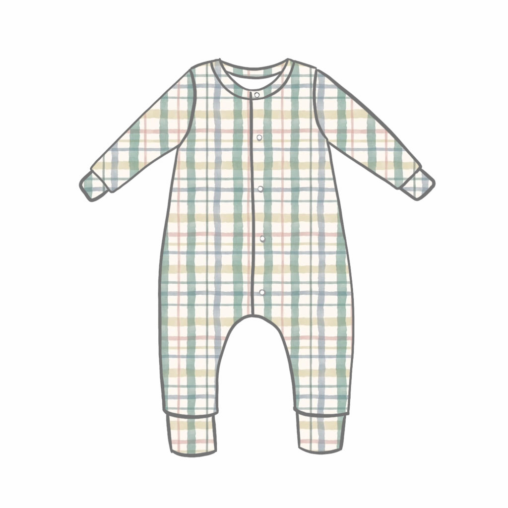 Spring Plaid Rompers