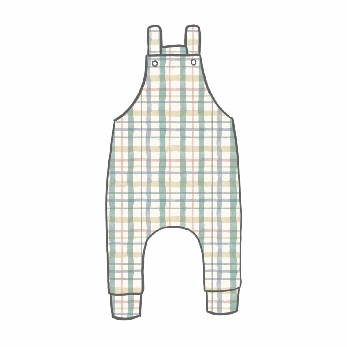 Spring Plaid Rompers