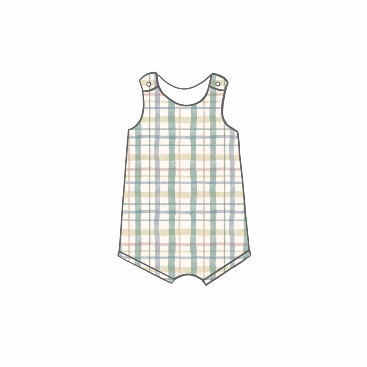 Spring Plaid Rompers