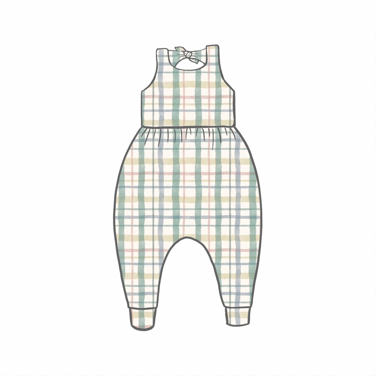 Spring Plaid Rompers
