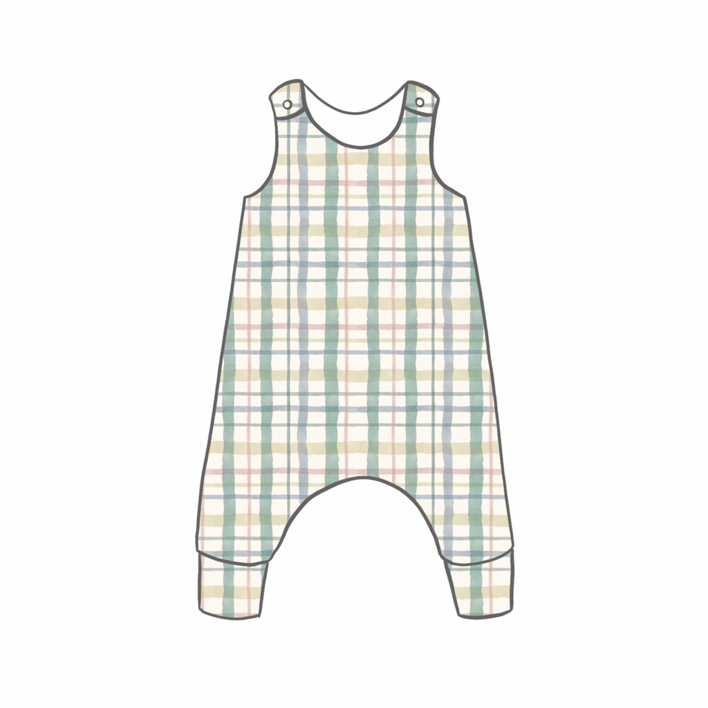 Spring Plaid Rompers