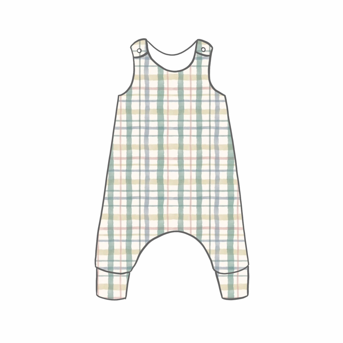 Spring Plaid Rompers