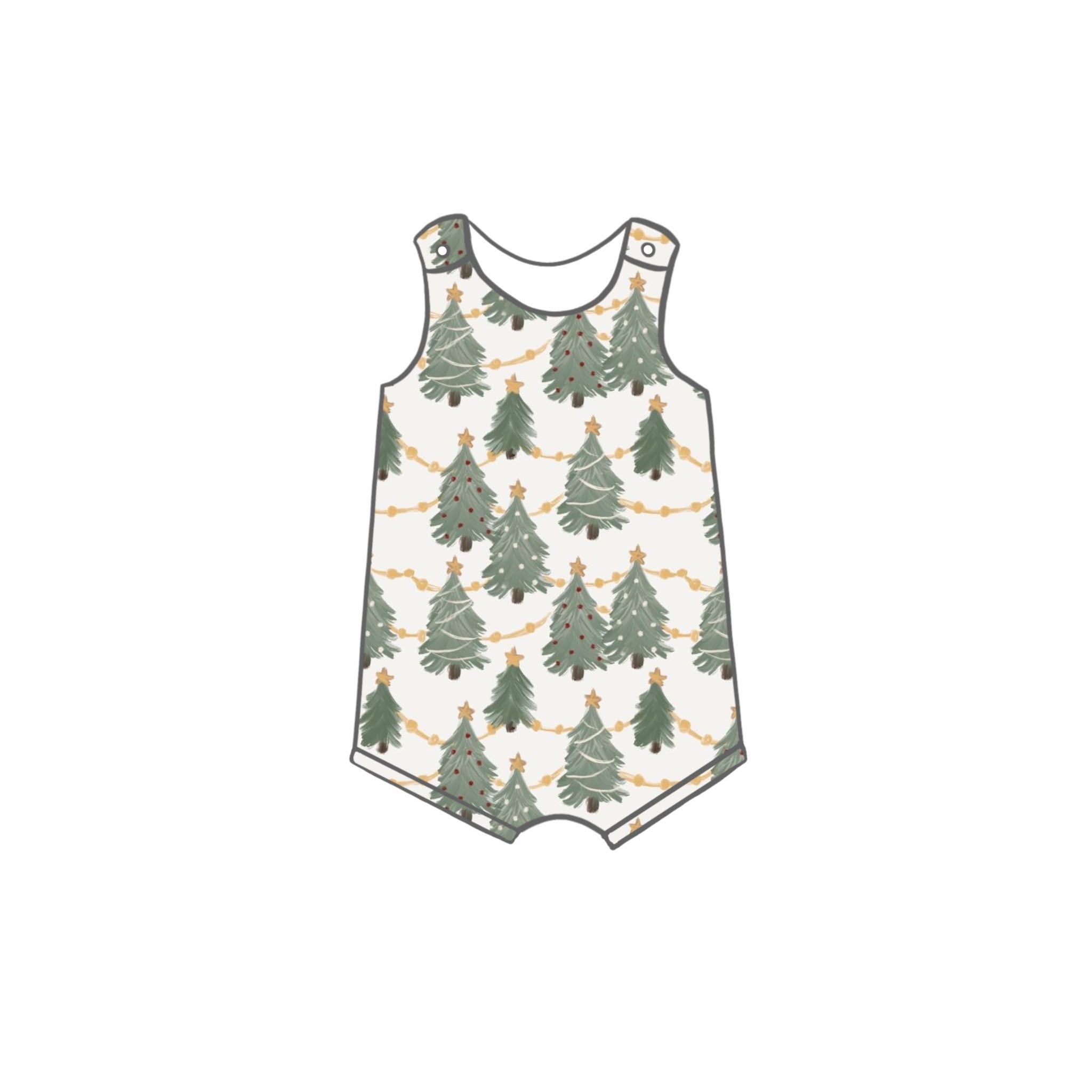 Glistening Pines Rompers