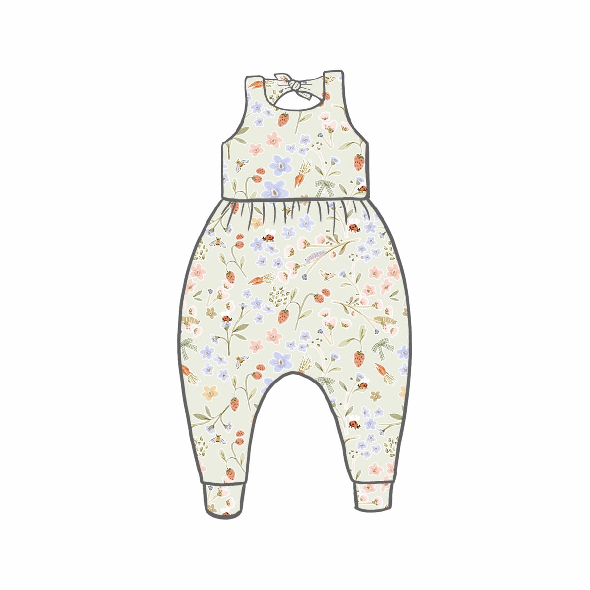 Minibeast Picnic Rompers