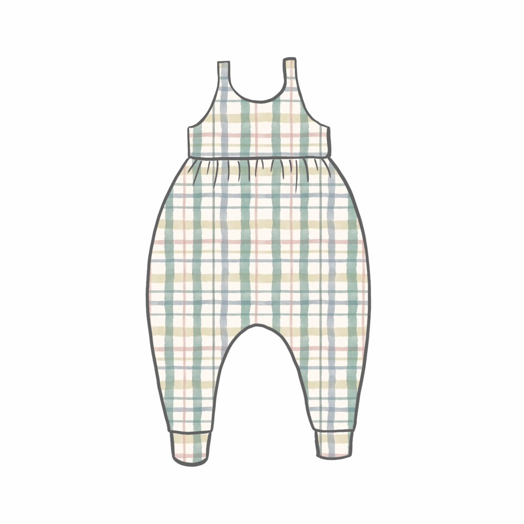 Spring Plaid Rompers