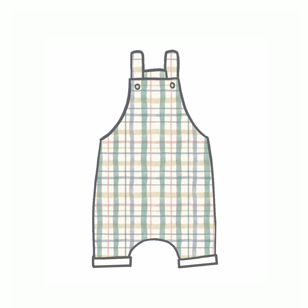 Spring Plaid Rompers