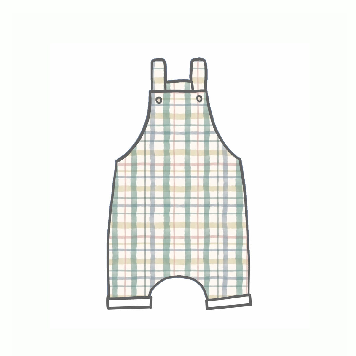 Spring Plaid Rompers