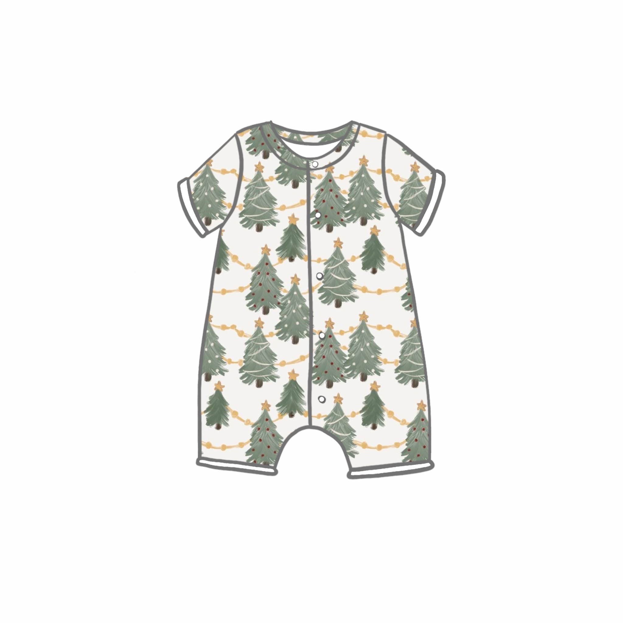 Glistening Pines Rompers