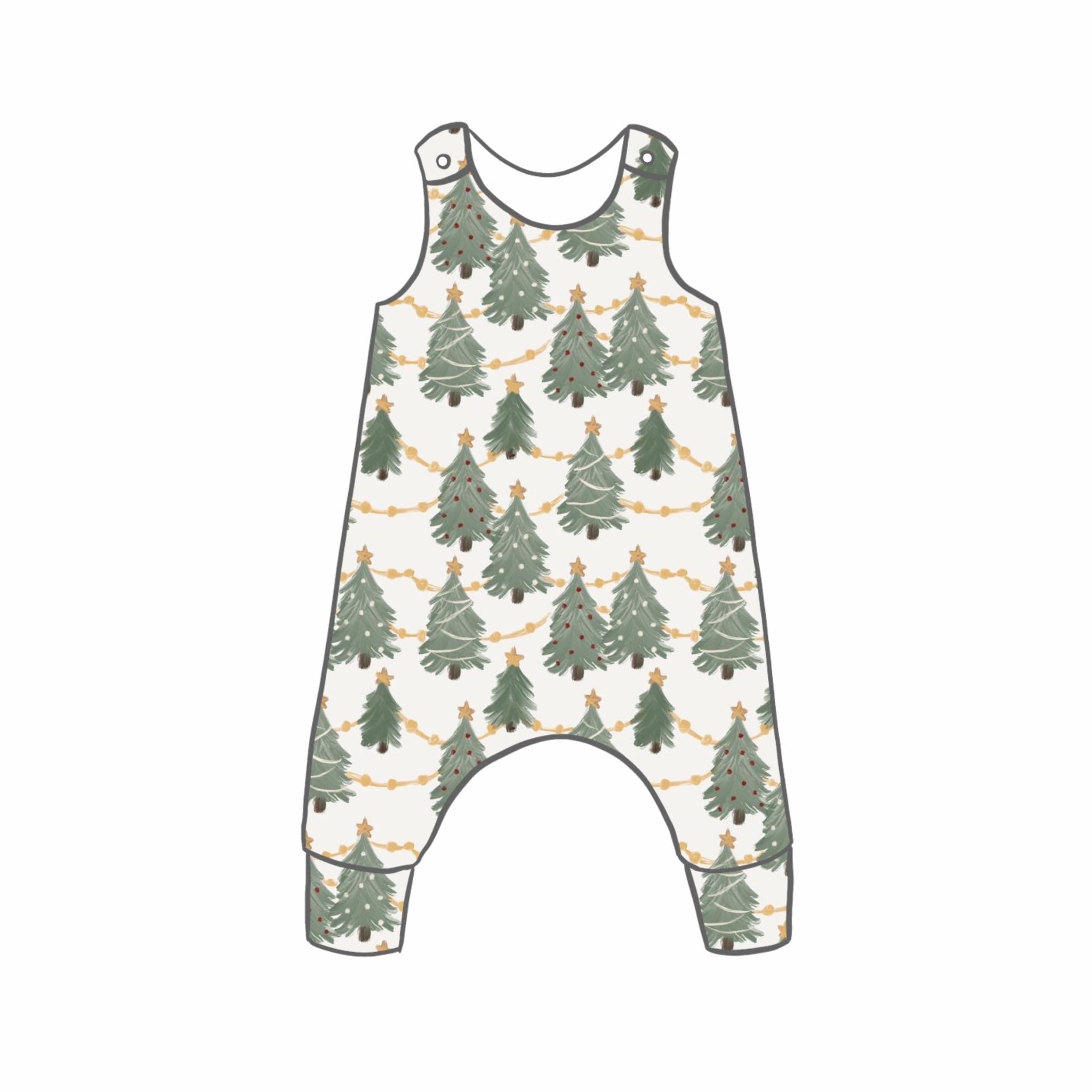 Glistening Pines Rompers