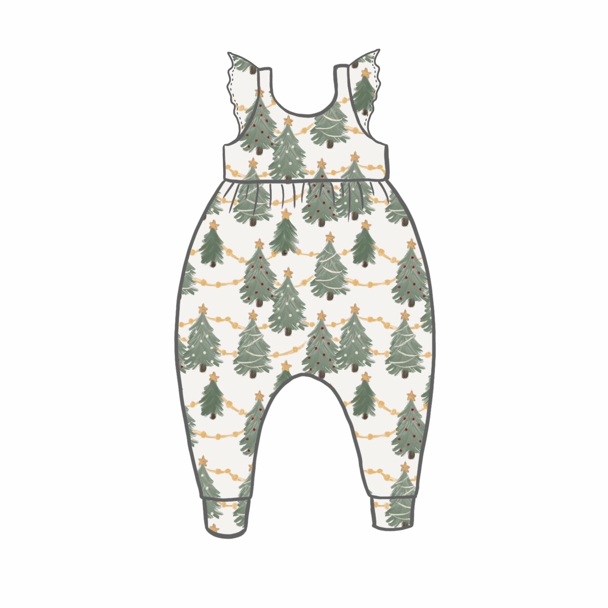 Glistening Pines Rompers